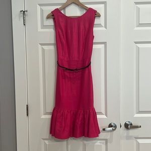 Kate Spade sz. 4 Fit and Flare Dress With Black Patent Bow Belt 💖